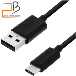 Cavo di ricarica USB Type C nero 2 mt Foto prodotto